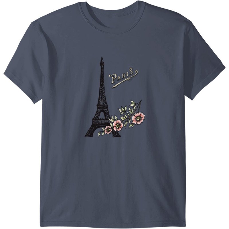 T-shirt Paris Vintagecontest Fleurs Vintage pour hommes — T-shirts pour hommes