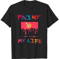 Paint Life Canvas Artist Paintings T-Shirt for Men