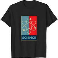 Science Red Blue Atom T-Shirt for Men