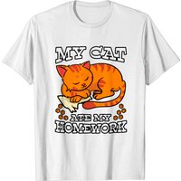 T-shirt Mon chat a mangé mon devoir pour hommes — T-shirts pour hommes