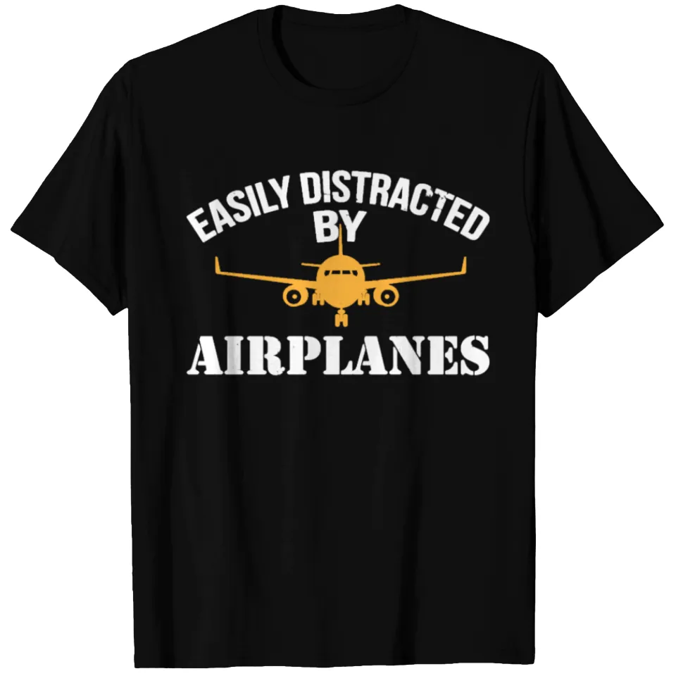 T-shirt Avion pour Hommes en Noir