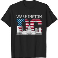 Washington DC Capitol Hill USA Flag T-Shirt for Men — Mens T Shirts