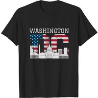 Washington DC Capitol Hill USA Flag T-Shirt for Men — Mens T Shirts