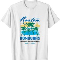 Roatan Honduras Summer Poster T-Shirt for Men