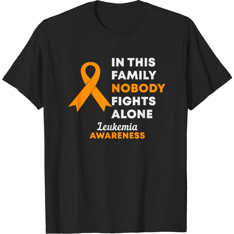 Leukemia Awareness T-Shirt for Men - Black