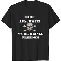 T-shirt Camp Auschwitzz pour hommes en noir