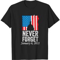 T-shirt Distressé Never Forget 6 janvier 2021 pour hommes