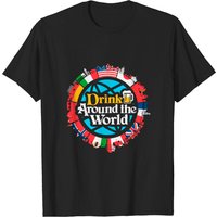 T-shirt Drink Around The World pour hommes — T-shirts pour hommes
