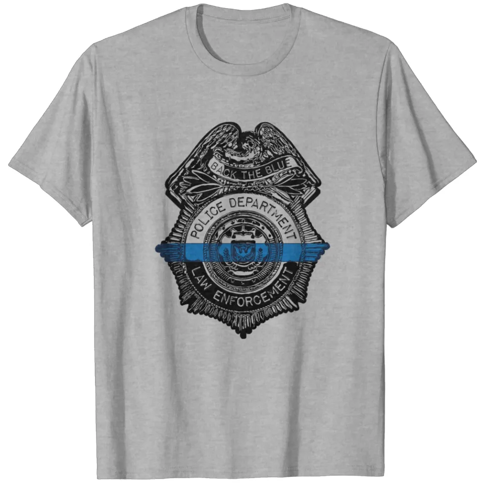 T-shirt Badge de Police Back The Blue pour Hommes — T-shirts pour hommes