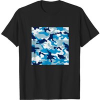 Blue Camo T-Shirt for Men — Mens T Shirts