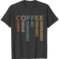 T-shirt Coffee Christ Offre le Pardon pour Tous - Homme — T-shirts pour hommes