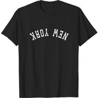 T-shirt New York Mots Courbés À L'envers pour Hommes — T-shirts pour hommes