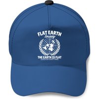 Flat Earth Society Baseball Caps in Royal Blue