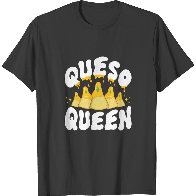 T-shirt Queso Queen pour hommes en noir — T-shirts pour hommes