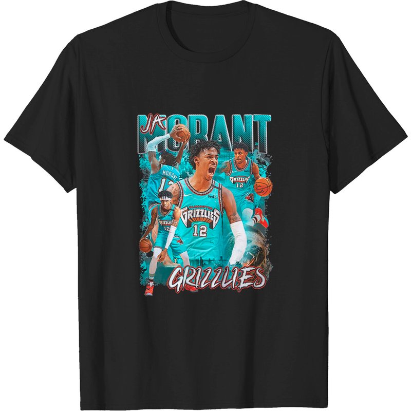 Ja Morant T-Shirt | Memphis Grizzlies Bootleg Graphic Tee — Mens T Shirts