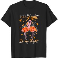 Leukemia Cancer Awareness T-Shirt for Men - Her Fight Is My Fight