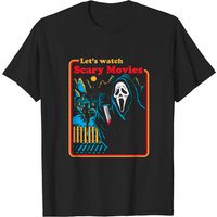 Let's Watch Scary Movies Scream Horror T-shirt for Men