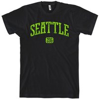 Seattle 206 T-Shirt for Men - Black — Mens T Shirts