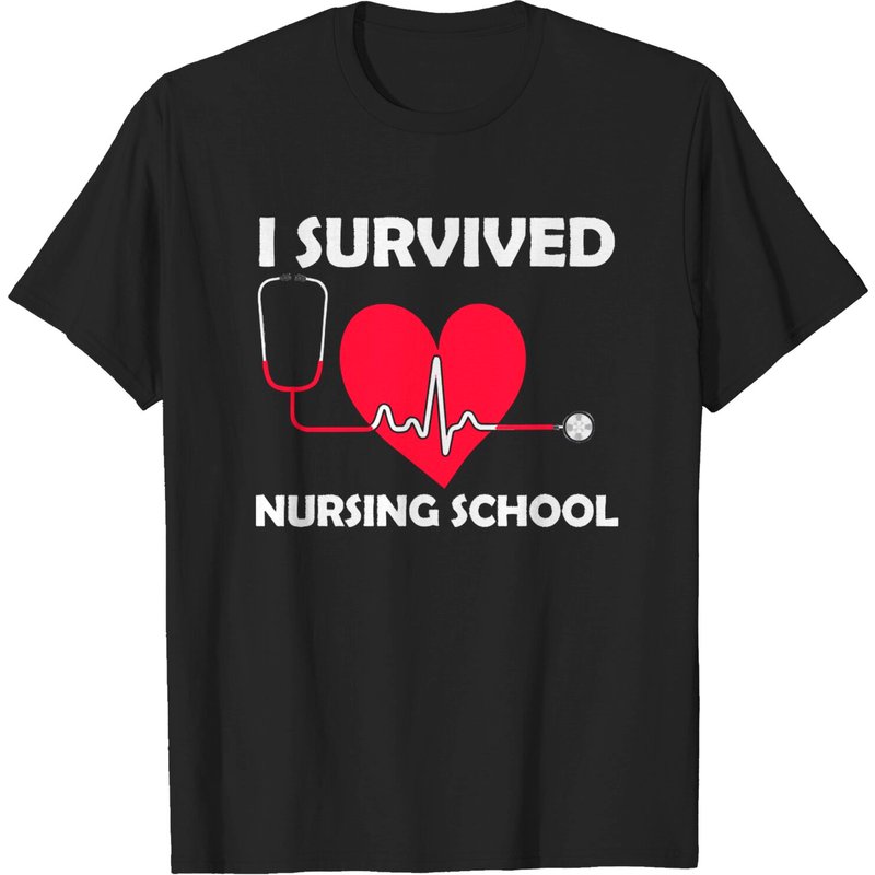Nursing School I Survived T-Shirts for Men — Mens T Shirts