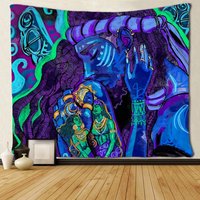 Tapisserie Lovers Couple Afro-Américain Décor Mural — Tapisseries murales