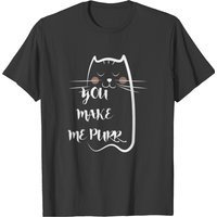 Cat You Make Me Purr Men's T-Shirt in Black