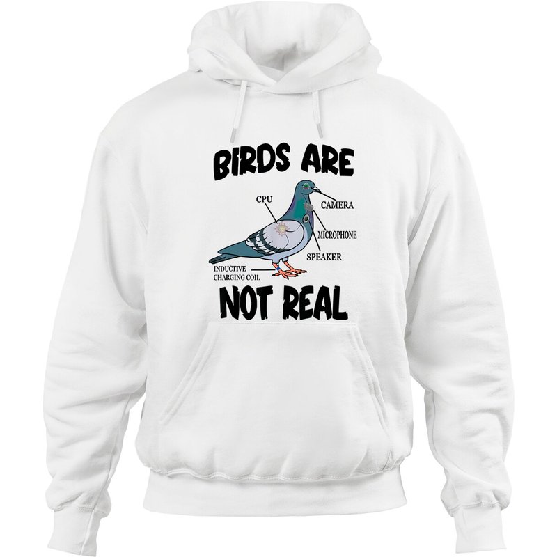 Hoodie pour hommes Oiseaux ne sont pas réels Espions drôles — Sweats à capuche pour hommes