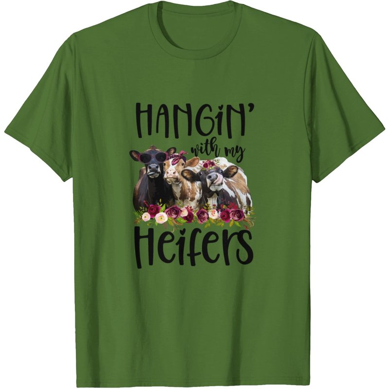 Hangin With My Heifers Cow Gift T-shirt for Men — Mens T Shirts