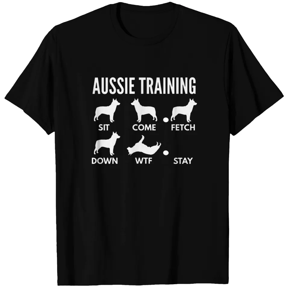 Aussie Training Australian Cattle Dog Tricks T-shirt for Men — Mens T Shirts