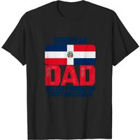 T-shirt pour papa dominicain avec le drapeau de la République dominicaine — T-shirts pour hommes