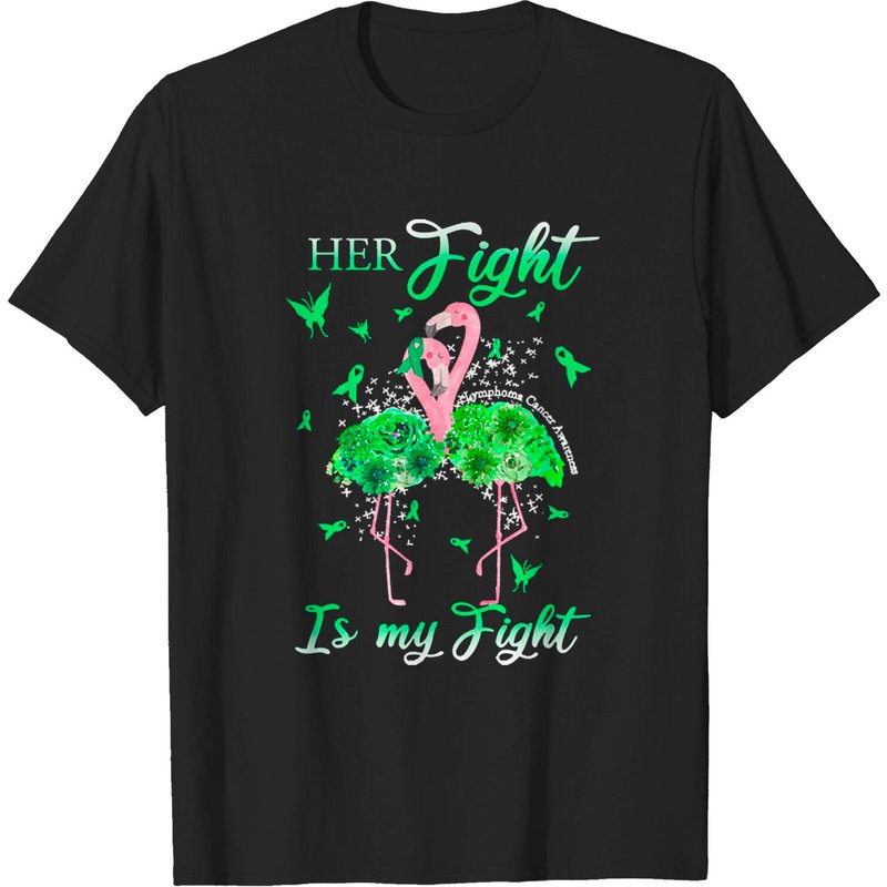 T-shirt de sensibilisation au cancer du lymphome - Son combat est le mien