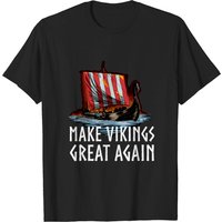 Viking Longship Norse Medieval Maritime History T-Shirt for Men