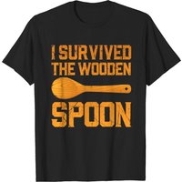 T-shirt pour hommes Survived Wooden Spoon en noir
