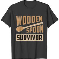 T-shirt Wooden Spoon Survivor pour hommes en noir — T-shirts pour hommes