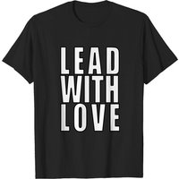 T-shirt Lead With Love pour hommes en noir