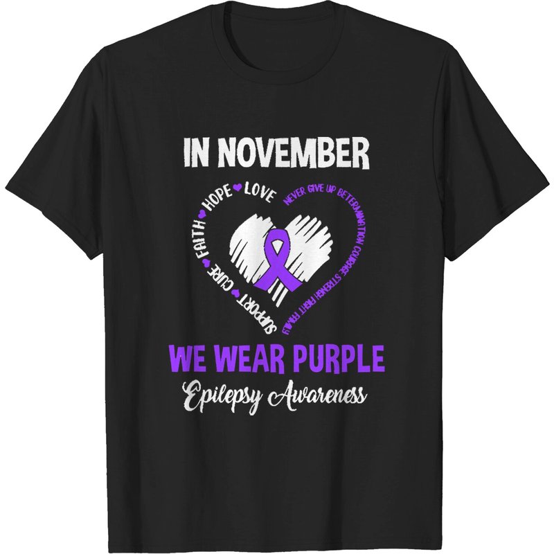 Purple Epilepsy Awareness T-Shirts for Men — Mens T Shirts