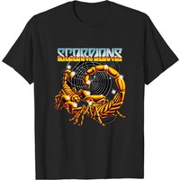 T-shirt de groupe Scorpions pour hommes en noir