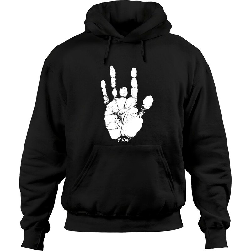 Hoodie Unisexe Logo Hand Jerry Garcia - Noir — Sweats à capuche pour hommes
