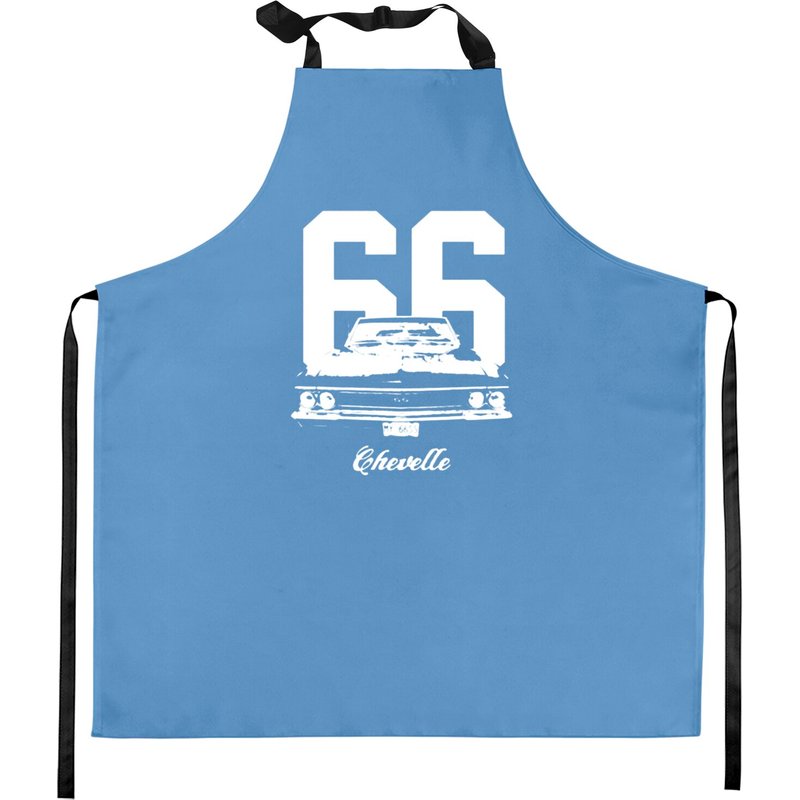 1966 Chevelle Grill View Worn Look Kitchen Apron — Kitchen Aprons