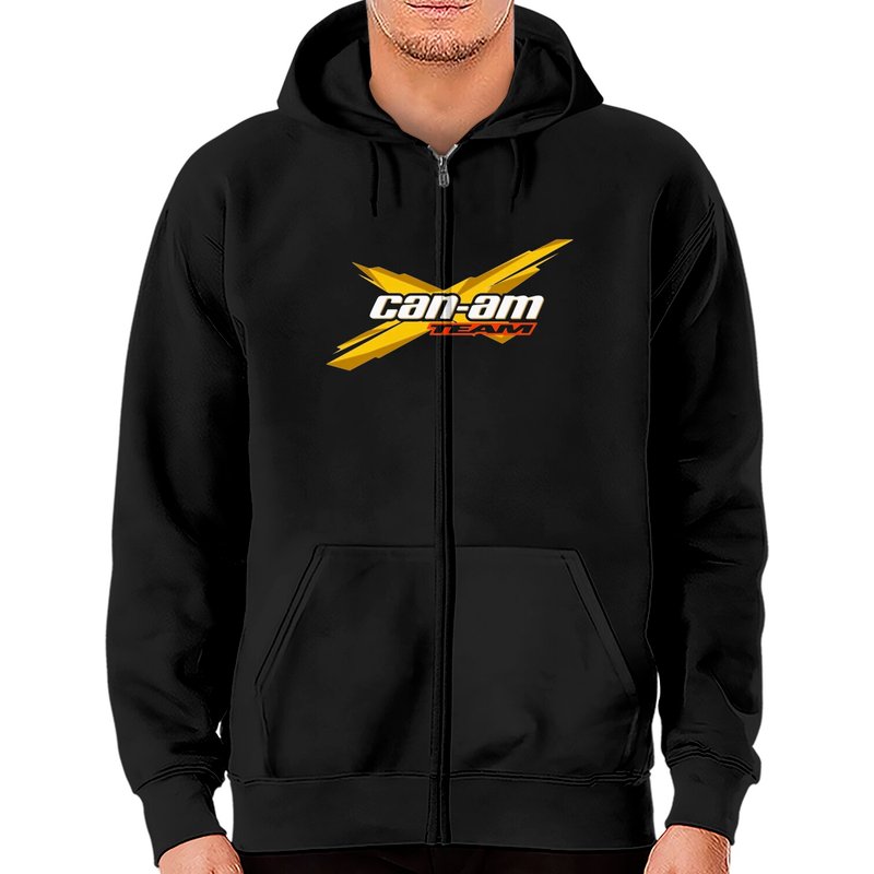 Hoodies zippés Can Am Logo Brp ATV pour unisex — Sweats à capuche pour hommes