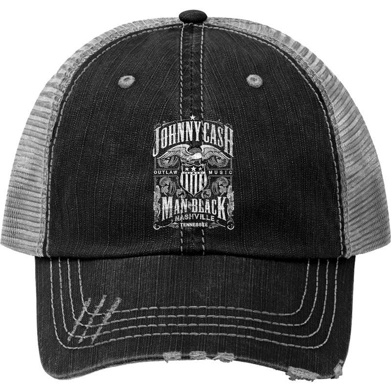 Casquette Trucker Étiquette Nashville Johnny Cash — Casquette de baseball