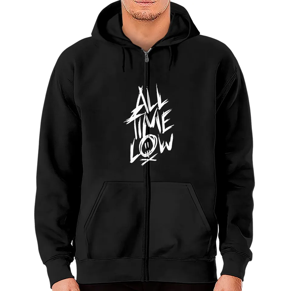 Hoodie Zippé Unisexe All Time Low Noir — Sweats à capuche pour hommes
