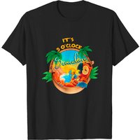 T-shirt pour hommes It Is 5 O'clock Somewhere Drinking Parrot — T-shirts pour hommes