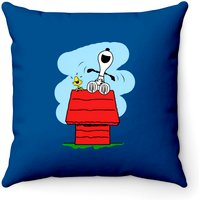 Snoopy and Woodstock Laugh Throw Pillows