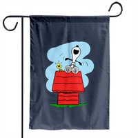 Snoopy and Woodstock Laugh Garden Flag