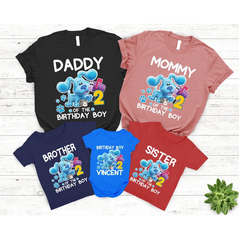 T-shirt d'anniversaire personnalisable Blue Clues pour hommes — T-shirts pour hommes