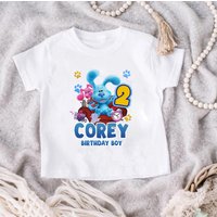 T-Shirt Personnalisé Blue's Clues Anniversaire Chien Famille pour Hommes