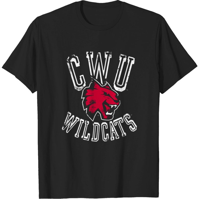 T-shirt pour hommes CWU Wildcats cwuw1004 de Central Washington — T-shirts pour hommes