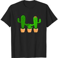 T-shirt Cactus Family pour hommes en noir