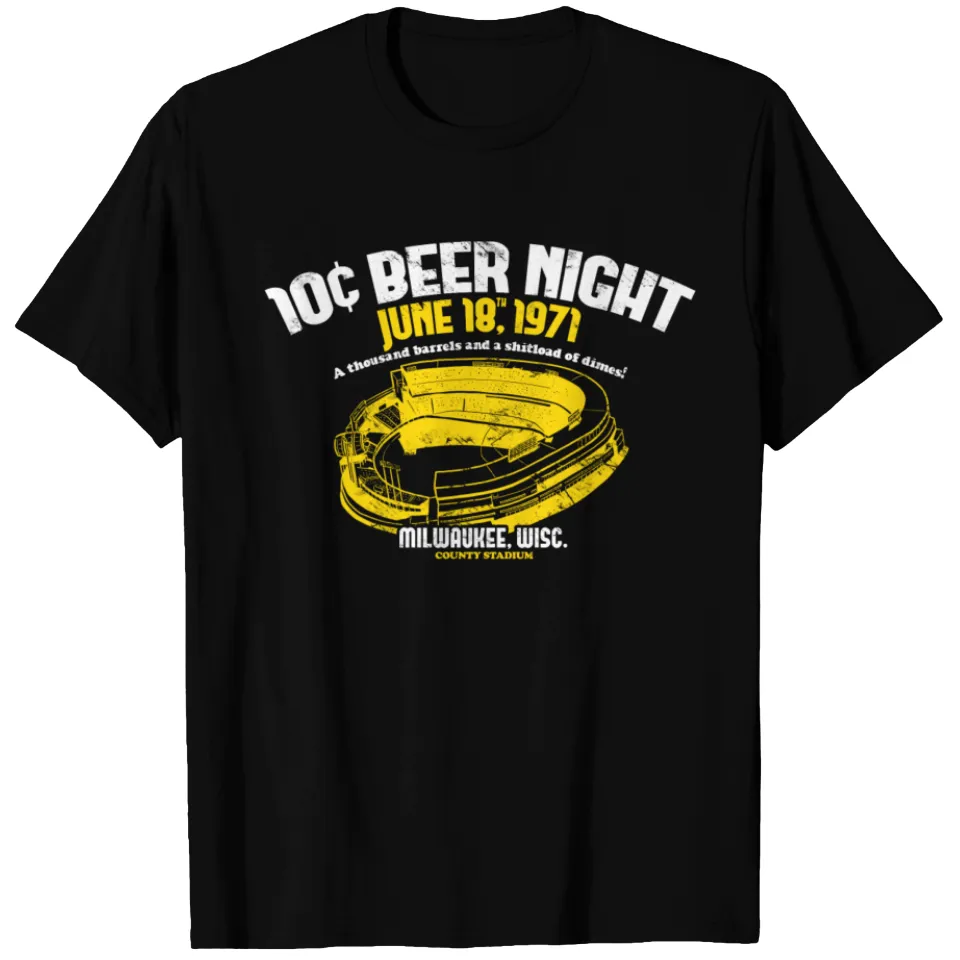 T-shirt Heavyweight pour Hommes 10 Cent Beer Night - Noir — T-shirts pour hommes