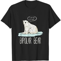T-shirt Bipolaire Ours Polaire Personnalité Maniaque Dépressive pour Hommes